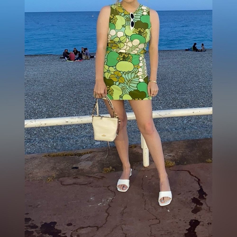 Zara Mint and White Floral Dress